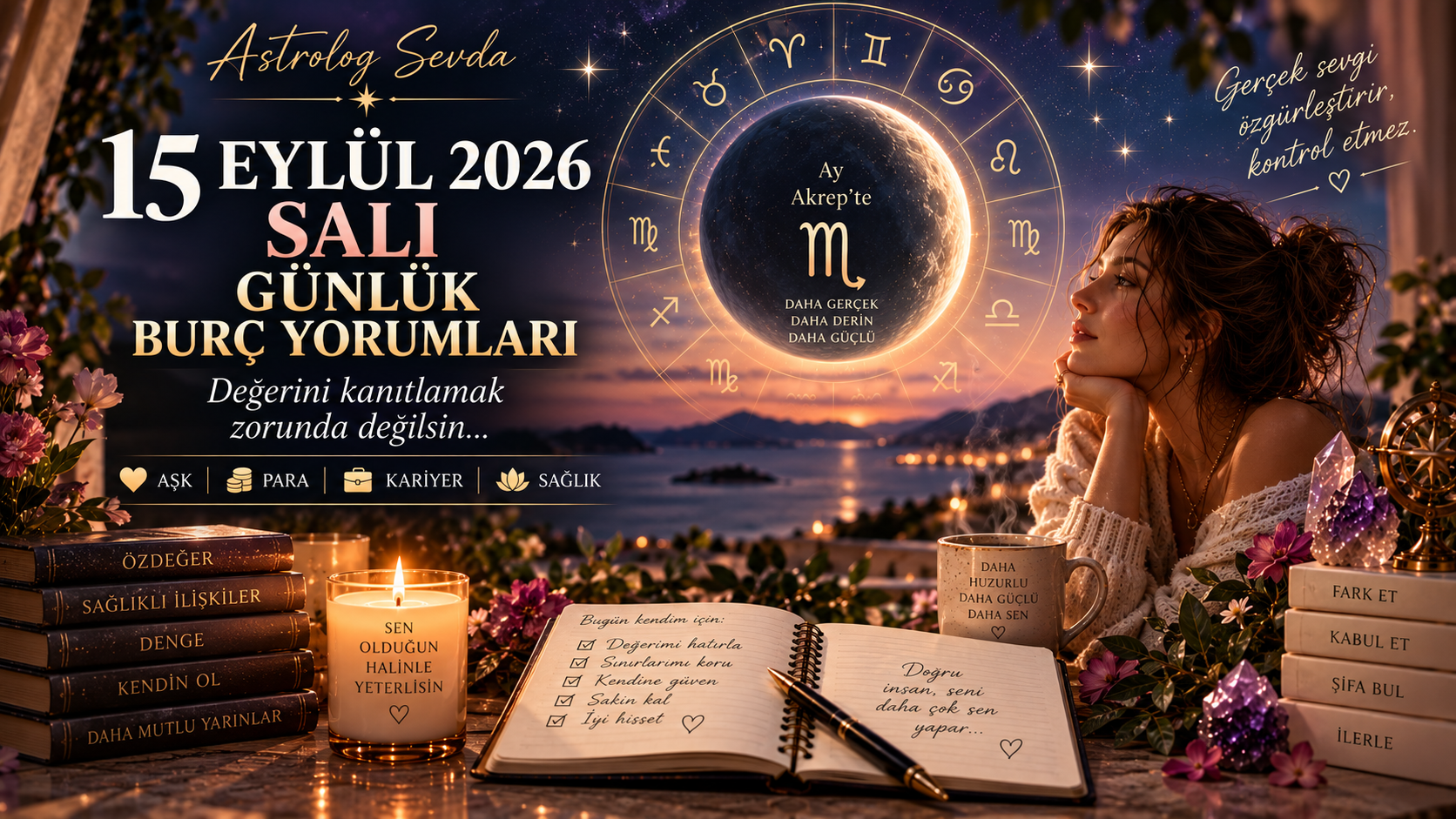 15 Eylül 2026 Salı günlük burç yorumları Astrolog Sevda