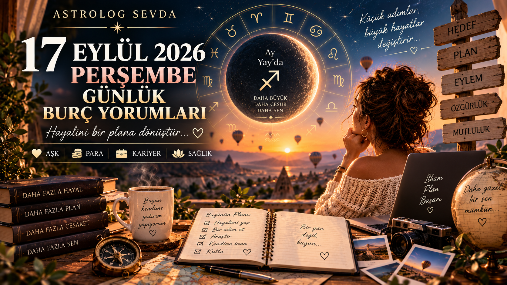 17 Eylül 2026 Perşembe Günlük Burç Yorumları: Hayalini Bir Plana Dönüştür