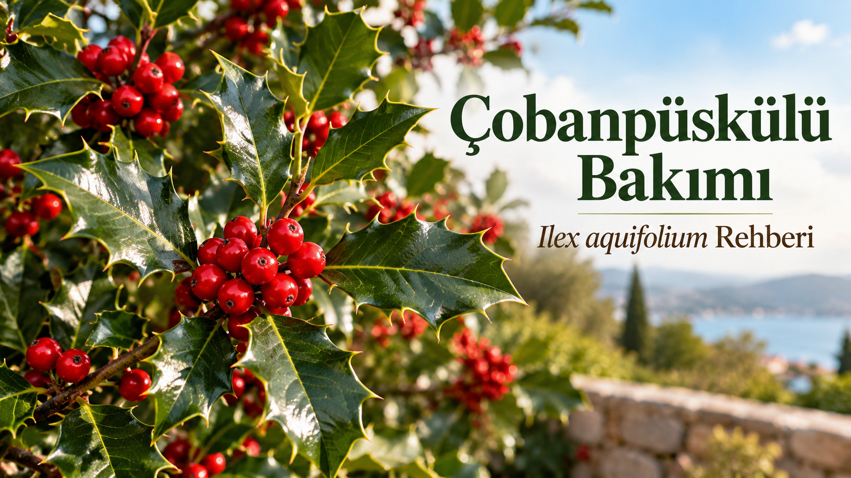 Çobanpüskülü (Ilex aquifolium) Bakımı: Sulama, Budama ve Meyve Rehberi