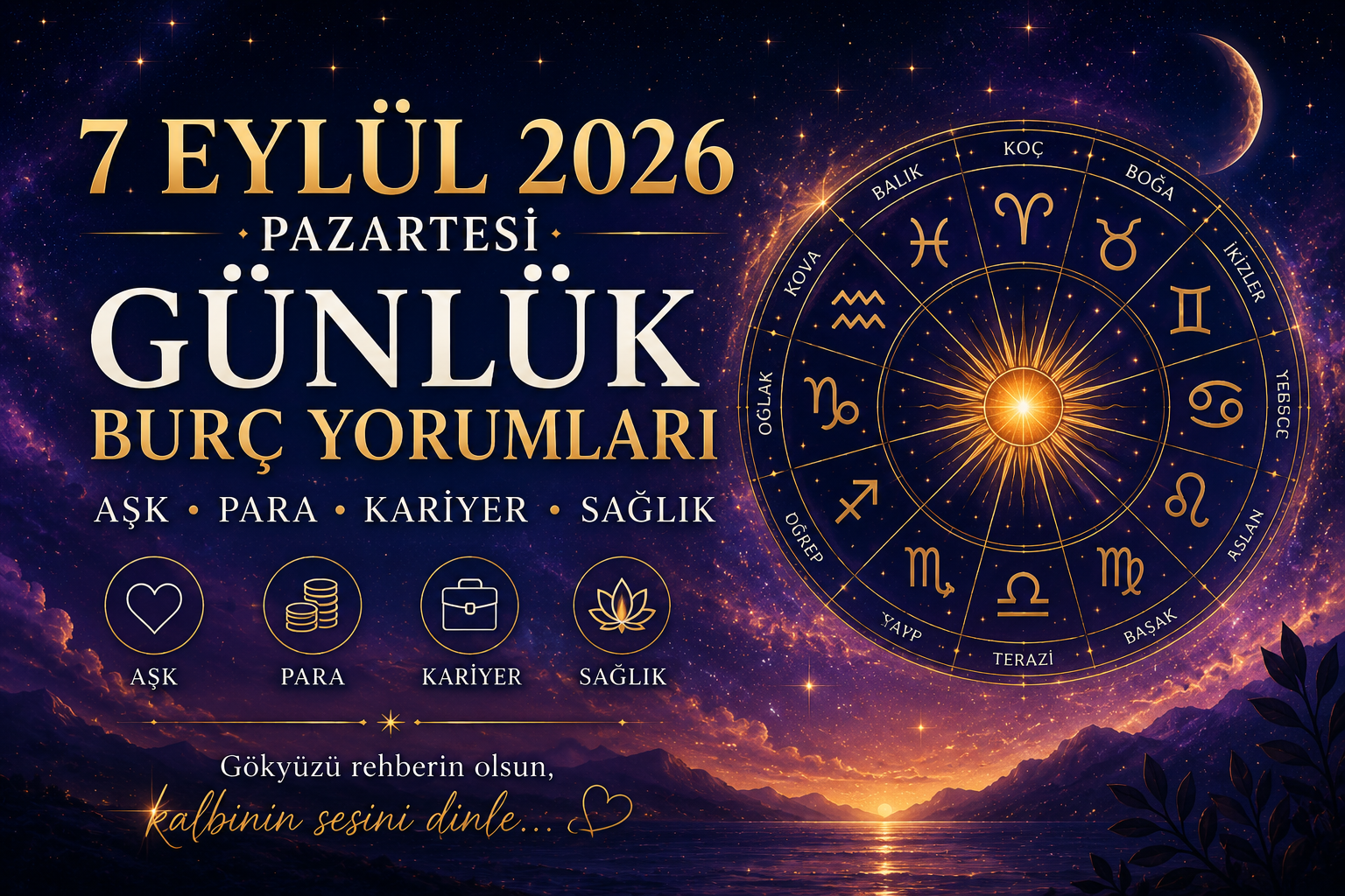 7 Eylül 2026 Pazartesi Günlük Burç Yorumları