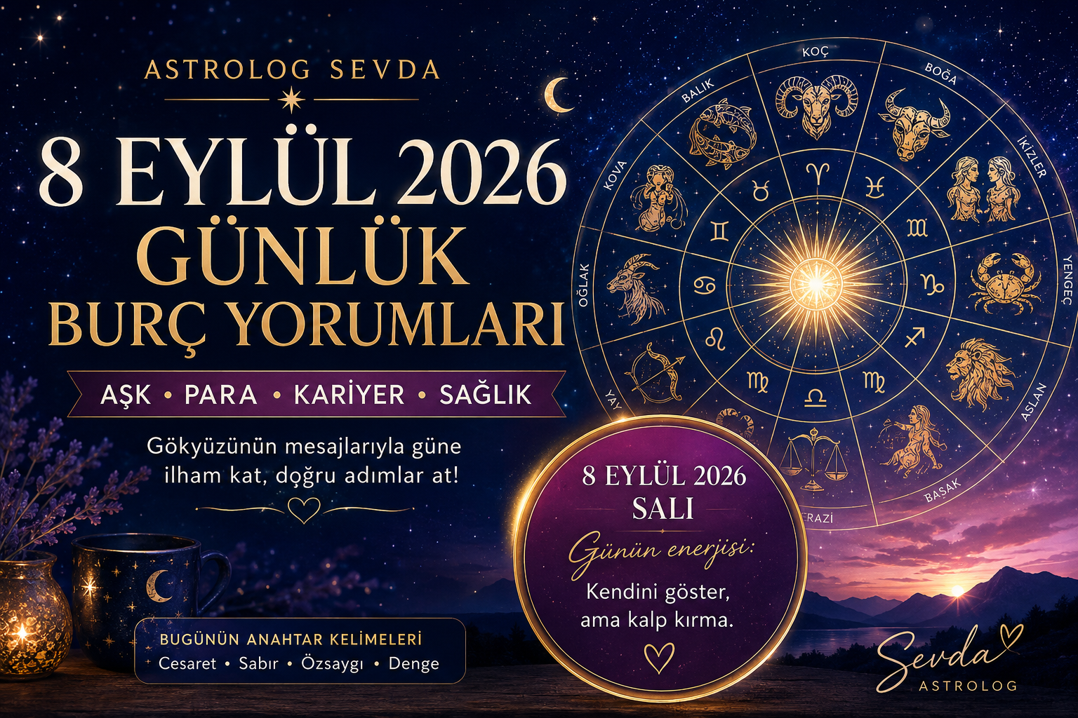8 Eylül 2026 Günlük Burç Yorumları