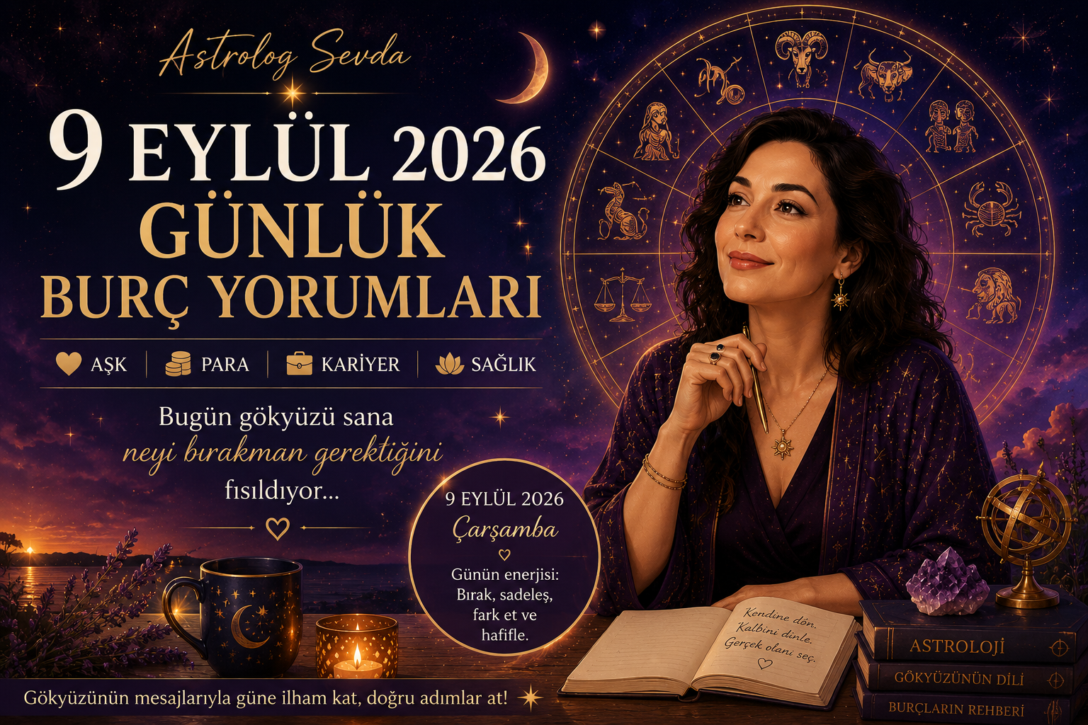 9 Eylül 2026 günlük burç yorumları Astrolog Sevda