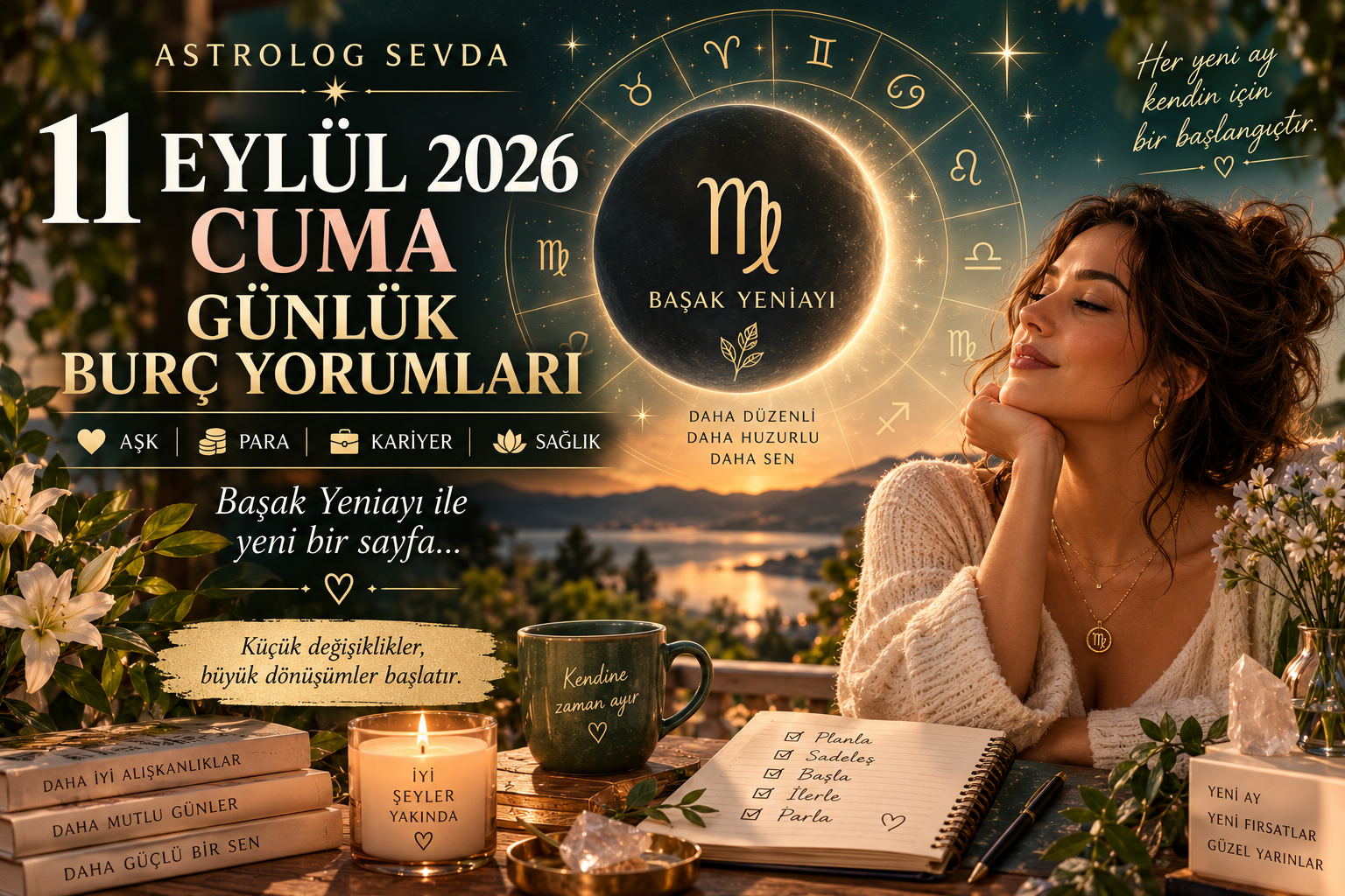 11 Eylül 2026 Cuma Günlük Burç Yorumları: Başak Yeniayı ile Yeni Bir Sayfa