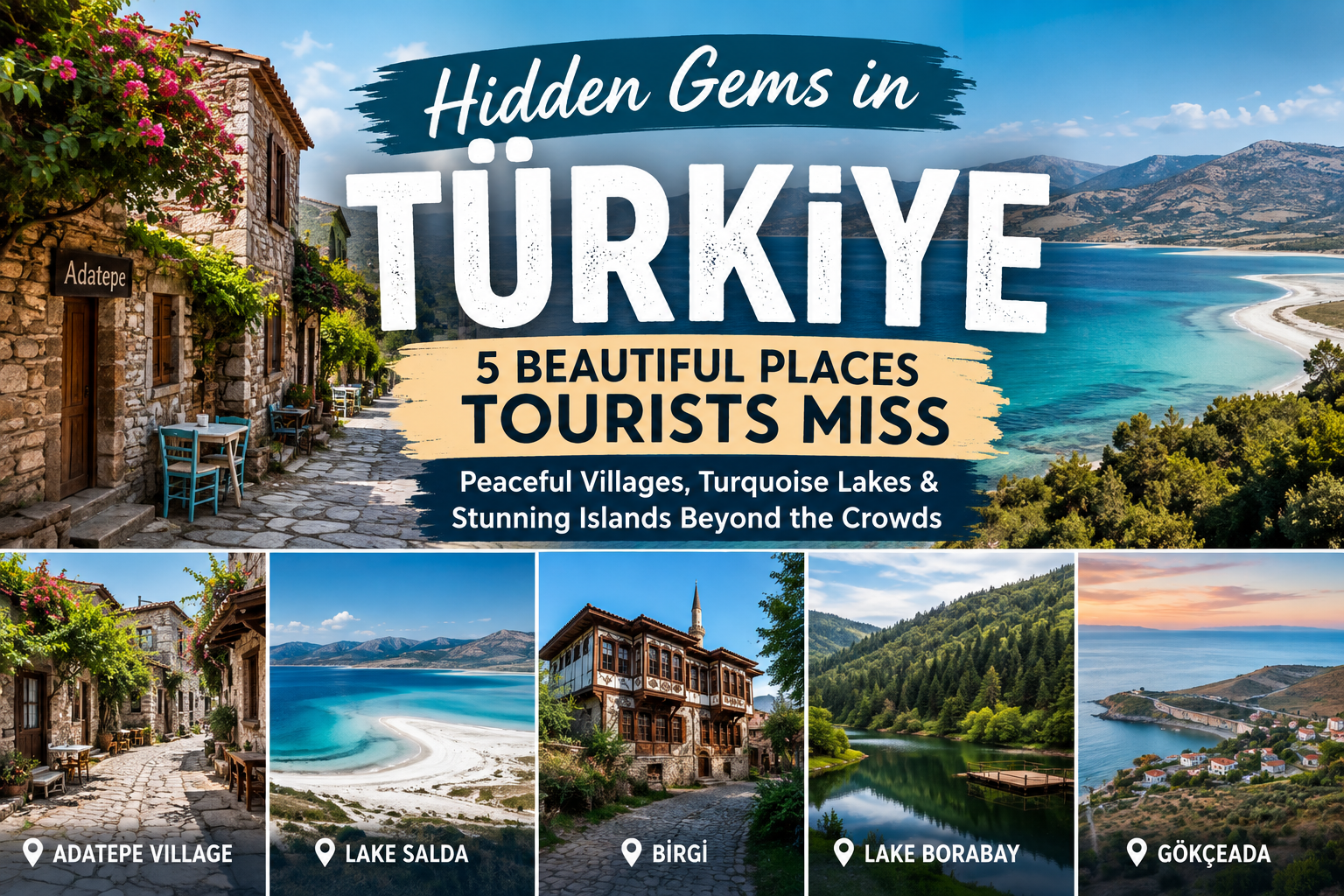 Hidden gems in Türkiye featuring beautiful lesser-known travel destinations