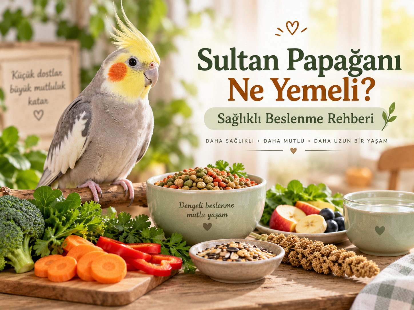 Sultan Papağanı Ne Yemeli? Sağlıklı ve Dengeli Beslenme Rehberi