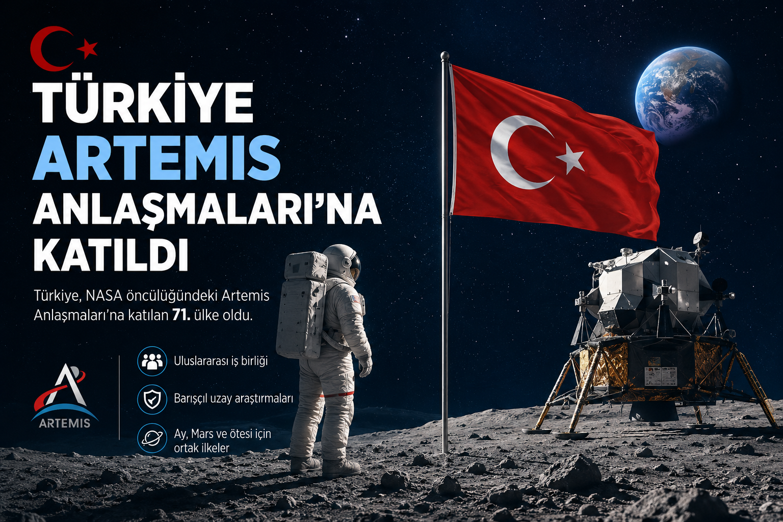 Türkiye Artemis Anlaşmaları’na Katıldı: Uzay Araştırmalarında Yeni Bir Dönem