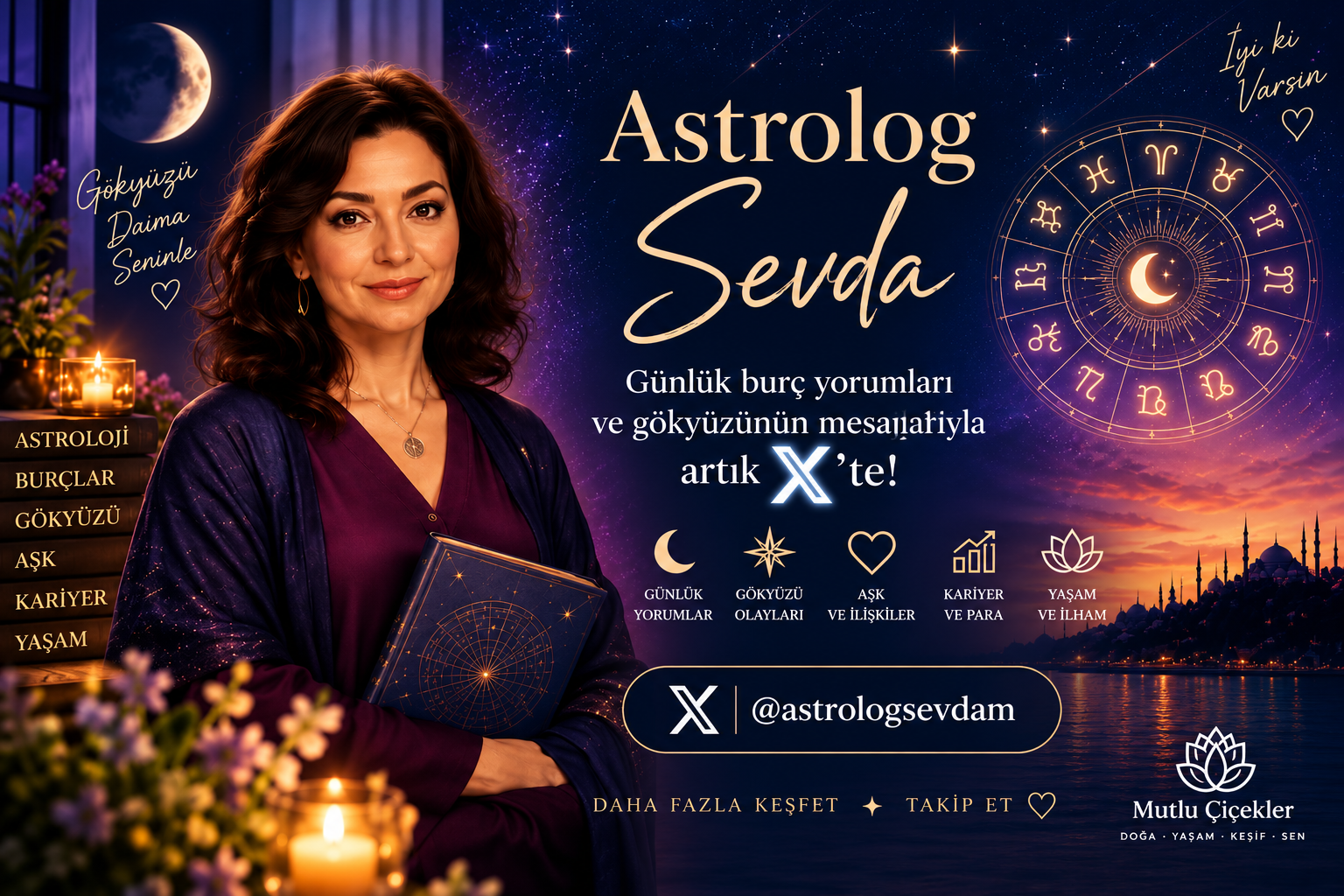 Astrolog Sevda Artık X’te: Günlük Astroloji Notları ve Burç Yorumları