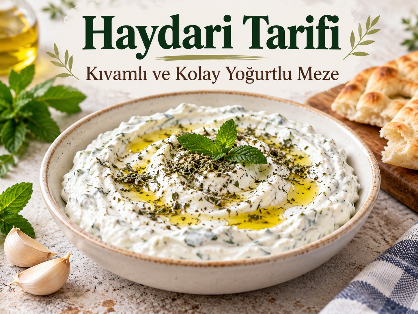 Haydari Tarifi: Kıvamlı, Kolay ve Tam Ölçülü Meze