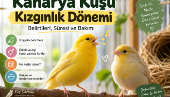 Kanarya kuşu kızgınlık dönemi belirtileri ve bakımı