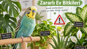 Muhabbet kuşlarına zararlı ev bitkileri ve güvenli ev ortamı rehberi
