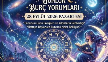 GÜNLÜK BURÇ YORUMLARI; 28 EYLÜL 2026 PAZARTESİ; *Pazartesi Günü Enerjileri ve Yıldızların Rehberliği*; *Haftaya Başlarken Burcunu Neler Bekliyor?*