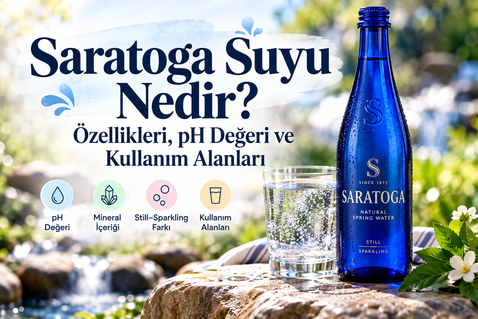 Saratoga Suyu Nedir? pH Değeri, Özellikleri ve Still–Sparkling Farkı