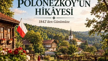 Polonezköy’ün 1842’de Adampol adıyla kuruluş hikâyesini canlandıran temsili köy illüstrasyonu