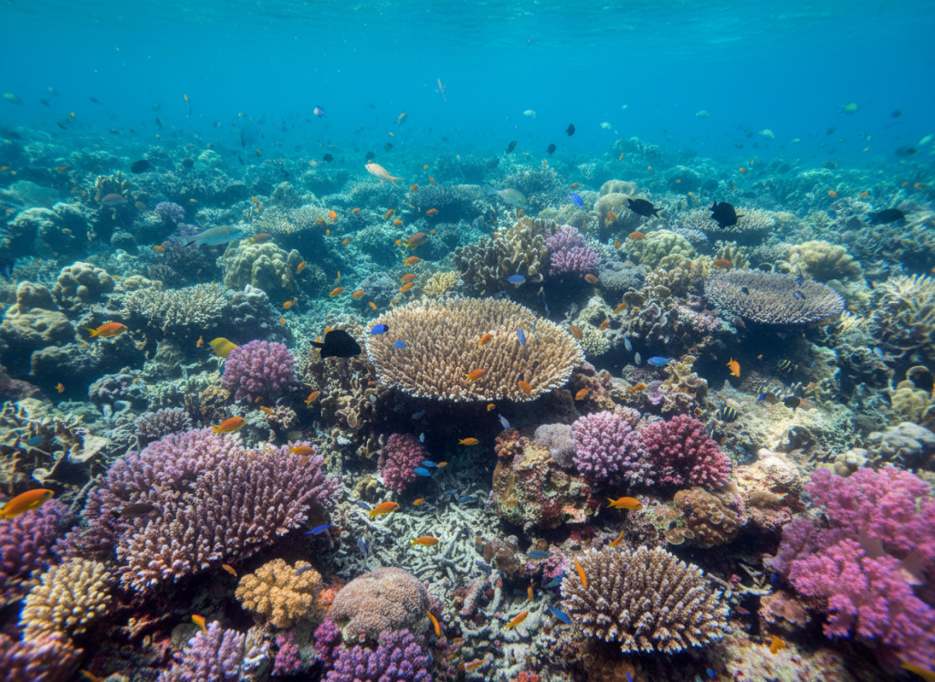 Raja Ampat mercanları ve rengârenk resif balıkları