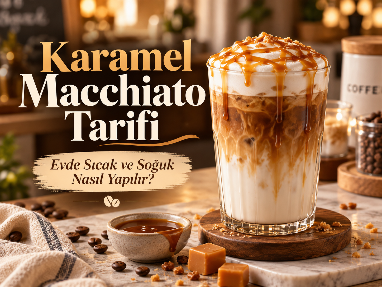 ☕ Karamel Macchiato Tarifi: Evde Sıcak ve Soğuk Nasıl Yapılır?