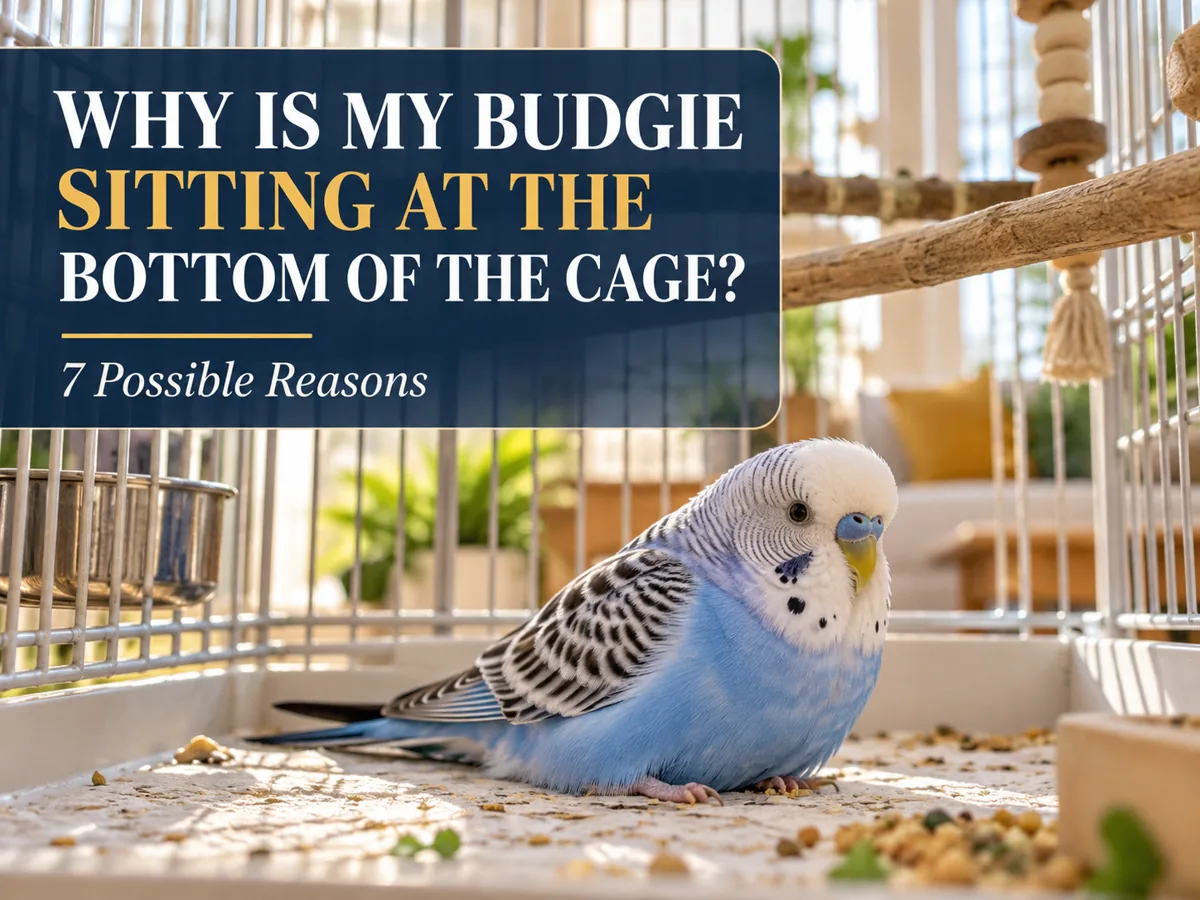 Why Is My Budgie Sitting at the Bottom of the Cage? 7 Possible Reasons