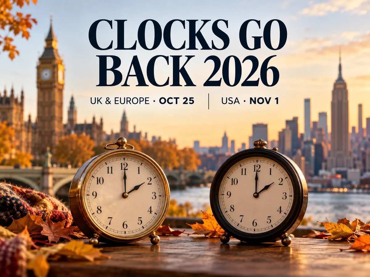 When Do Clocks Go Back in 2026? UK, Europe & US Dates