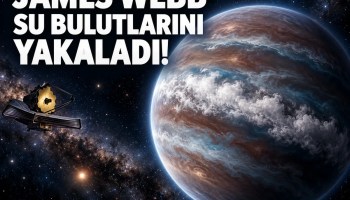 James Webb Uzay Teleskobu ve 7,5 ışık yılı uzaklıktaki WISE 0855 kahverengi cücesinin değişken su bulutlarını gösteren temsili görsel