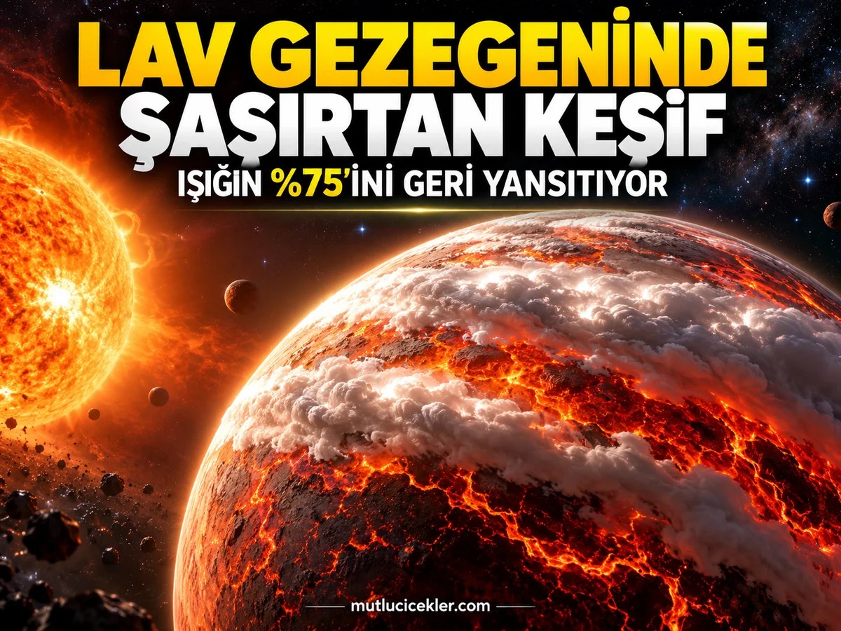 TOI-561 b lav gezegeni ve ışığı yansıttığı düşünülen mineral bulutları; temsili haber kapağı