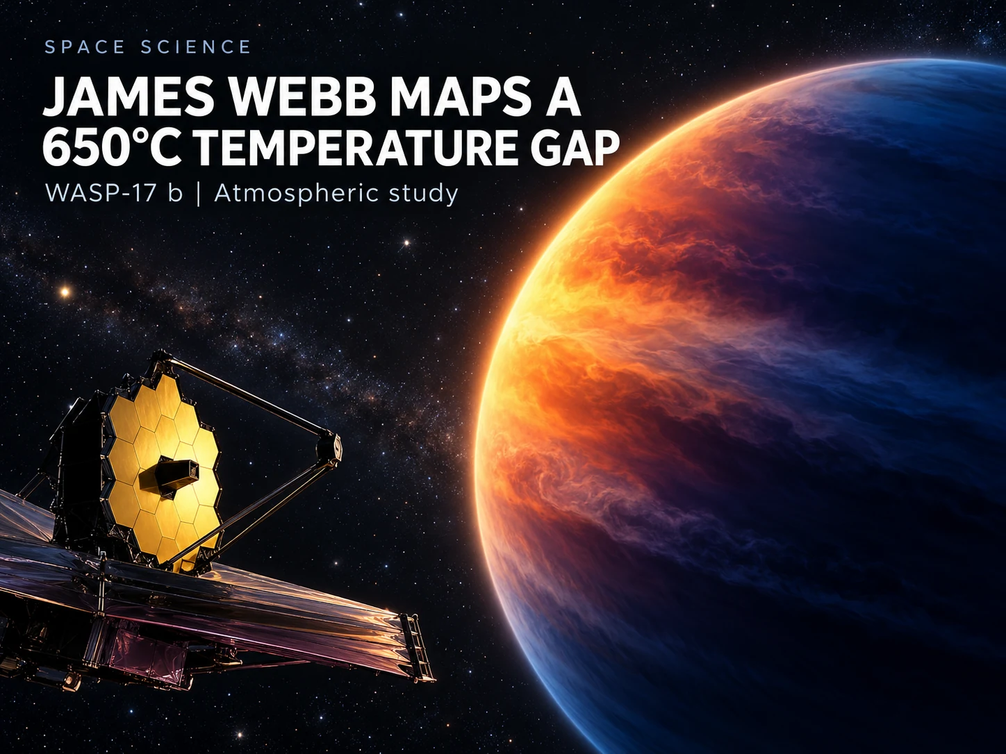 James Webb Reveals a 650°C Temperature Divide on a Distant Exoplanet